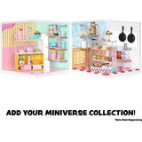 MGA Entertainment Spaces Starter Pack- Ice Cream, Bricolage Miniverse Spaces Starter Pack- Ice Cream, Café, 8 an(s), Multicolore, Plastique
