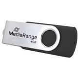 MediaRange USB 2.0 4GB, Clé USB Noir/Argent