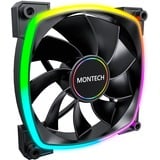 Montech RX140 PWM 140x140x25 ventilateur de boîtier RGB  Noir, 140 x 140 x 25 mm
