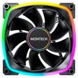 Montech RX140 PWM 140x140x25 ventilateur de boîtier RGB  Noir, 140 x 140 x 25 mm