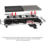 ProfiCook 501144, Raclette Acier inoxydable/Noir