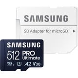 Samsung MB-MY512S 512 Go MicroSDXC UHS-I, Carte mémoire Bleu foncé, 512 Go, MicroSDXC, UHS-I, 200 Mo/s, 130 Mo/s, Class 3 (U3)