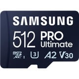 Samsung MB-MY512S 512 Go MicroSDXC UHS-I, Carte mémoire Bleu foncé, 512 Go, MicroSDXC, UHS-I, 200 Mo/s, 130 Mo/s, Class 3 (U3)