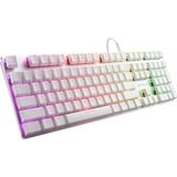 Sharkoon PureWriter RGB, clavier gaming Blanc, Layout États-Unis, Kailh Choc Profil Bas Bleu, LED RGB