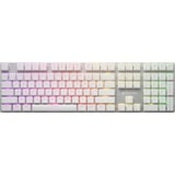 Sharkoon PureWriter RGB, clavier gaming Blanc, Layout États-Unis, Kailh Choc Profil Bas Bleu, LED RGB