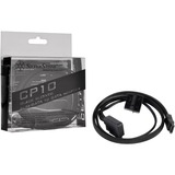 SilverStone CP10 0,5 m Câbles d'alimentation interne, Adaptateur Noir, 0,5 m, SATA 6 broches Slimline, Mâle, Mâle, Noir