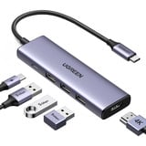 UGREEN 15596 station d'accueil Avec fil USB 3.2 Gen 1 (3.1 Gen 1) Type-A + Type-C Aluminium Avec fil, USB 3.2 Gen 1 (3.1 Gen 1) Type-A + Type-C, 100 W, Aluminium, 5 Gbit/s, USB