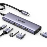UGREEN 15596 station d'accueil Avec fil USB 3.2 Gen 1 (3.1 Gen 1) Type-A + Type-C Aluminium Avec fil, USB 3.2 Gen 1 (3.1 Gen 1) Type-A + Type-C, 100 W, Aluminium, 5 Gbit/s, USB