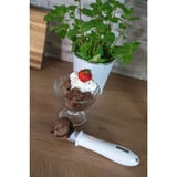 Unold 488990 cuillère à glace 4 mm Blanc, Cuillère à glace, Plastique, Acier inoxydable, Blanc, Trou d'accroche, 210 mm, 4 mm