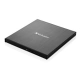 Verbatim Graveur Blu-ray Ultra HD 4K mince externe, Graveur Blu-ray externe Noir, USB-C 3.2 (5 Goit/s)