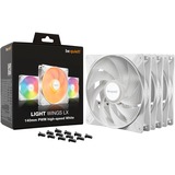 be quiet! Light Wings LX PWM high-speed ventilateurs de boîtier RGB  Blanc, 3 pièces, 140 x 140 x 25 mm