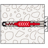 fischer Cheville DuoPower 6x50 Gris clair/Rouge