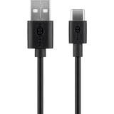 goobay Set de charge USB-C 5 Watt, Chargeur Noir