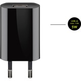 goobay Set de charge USB-C 5 Watt, Chargeur Noir