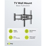 goobay Support mural TV Basic FULLMOTION (L) Noir