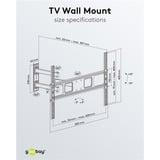 goobay Support mural TV Basic FULLMOTION (L) Noir