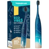 happybrush StarterKit Schall Eco VIBE 3 Ocean, Brosse a dents electrique Bleu/Beige