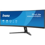 iiyama ProLite XCB4594DQSU-B1 44.5" Moniteur UltraWide incurvé Noir (Mat), 2x DisplayPort, 2x HDMI, 2x USB-C, 2x USB-A, 113 cm (44.5"), 5120 x 1440 pixels, Dual QHD, LED, 2 ms, Noir