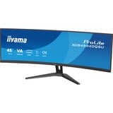 iiyama ProLite XCB4594DQSU-B1 44.5" Moniteur UltraWide incurvé Noir (Mat), 2x DisplayPort, 2x HDMI, 2x USB-C, 2x USB-A, 113 cm (44.5"), 5120 x 1440 pixels, Dual QHD, LED, 2 ms, Noir