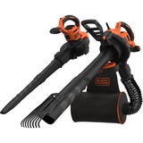 BLACK+DECKER BEBLV301-QS souffleuse à feuilles 3000 W, Aspirateur/Souffleur de feuilles Noir/Orange, Souffleur sac-à-dos, 206 km/h, 404 km/h, 268 m³/h, 72 L, Noir, Orange