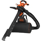 BLACK+DECKER BEBLV301-QS souffleuse à feuilles 3000 W, Aspirateur/Souffleur de feuilles Noir/Orange, Souffleur sac-à-dos, 206 km/h, 404 km/h, 268 m³/h, 72 L, Noir, Orange