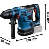 Bosch GBH 18V-34 CF Professional 500 tr/min SDS Plus 4,9 kg Noir, Bleu, Marteau piqueur Bleu/Noir, Perceuse à poignée pistolet, SDS Plus, Sans brosse, Noir, Bleu, 1,3 cm, 500 tr/min