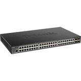 D-Link DGS-1250-52XMP Géré L3 Connexion Ethernet, supportant l'alimentation via ce port (PoE) Noir, Switch Géré, L3, Connexion Ethernet, supportant l'alimentation via ce port (PoE), Grille de montage