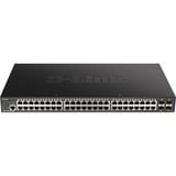 D-Link DGS-1250-52XMP Géré L3 Connexion Ethernet, supportant l'alimentation via ce port (PoE) Noir, Switch Géré, L3, Connexion Ethernet, supportant l'alimentation via ce port (PoE), Grille de montage