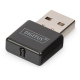Digitus Adaptateur sans fil USB 2.0 Tiny 300N, Adaptateur WLAN Noir, Avec fil &sans fil, USB, WLAN, Wi-Fi 4 (802.11n), 300 Mbit/s, Noir