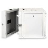 Digitus Boîtier mural de série Unique - bipartite, pivotant, Armoire informatique Gris clair, pivotant, Rack monté sur le mur, 9U, 100 kg, Gris