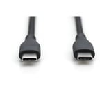 Digitus Câble de connexion en silicone USB 2.0 USB-C > USB-C Noir