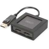 Digitus DS-45404 répartiteur vidéo DisplayPort 2x DisplayPort, Répartiteurs, Switch Noir, DisplayPort, 2x DisplayPort, 4096 x 2160 pixels, Noir, 16 bit, 60 Hz