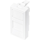 Digitus Plaque de 22,5 x 45 mm pour goulottes, Cache Blanc