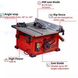 EINHELL Scie circulaire de table TC-TS 8 Rouge