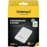 Intenso 7313522 banque d'alimentation électrique Lithium Polymère (LiPo) 5000 mAh Blanc, Powerbank Blanc, 5000 mAh, Lithium Polymère (LiPo), Blanc