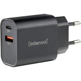 Intenso Adaptateur secteur W30AC chargeur Noir, 1x USB-C, 1x USB-A