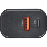 Intenso Adaptateur secteur W30AC chargeur Noir, 1x USB-C, 1x USB-A