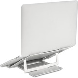 Kensington Rehausseur Easy Riser Aluminium pour ordinateur portable, Support Argent, Supports de Laptop, Argent, Aluminium, Silicone, Acier, 40,6 cm (16"), 5 kg, 86 - 118 mm