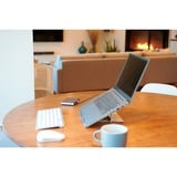 Kensington Rehausseur Easy Riser Aluminium pour ordinateur portable, Support Argent, Supports de Laptop, Argent, Aluminium, Silicone, Acier, 40,6 cm (16"), 5 kg, 86 - 118 mm