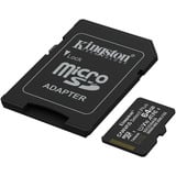 Kingston Canvas Select Plus 64 GB MicroSDXC, Carte mémoire Noir, UHS-I U1, classe 10, V10, adaptateur SD inclus