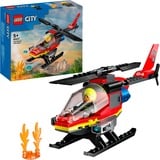 LEGO City - L’hélicoptère de secours des pompiers, Jouets de construction 60411