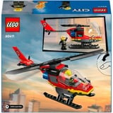 LEGO City - L’hélicoptère de secours des pompiers, Jouets de construction 60411