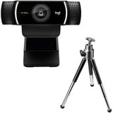 Logitech C922 Pro Stream Webcam Noir, 1920 x 1080 pixels, Full HD, 60 ips, 1280x720@60fps, 1920x1080@30fps, 720p, 1080p, H.264