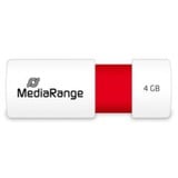 MediaRange Color Edition 4GB, Clé USB Blanc/Rouge