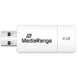 MediaRange Color Edition 4GB, Clé USB Blanc/Rouge