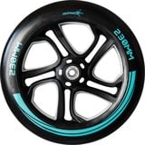 Muuwmi Trottinette en aluminium Pro 230/205 mm Noir/Turquoise