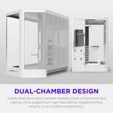 NZXT H6 boîtier midi tower Blanc | 2x USB-A | 1x USB-C | Verre trempé