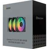 Ocypus Gamma F12 Elite ARGB ventilateurs de boîtier Noir, 3 pièces, 120 x 120 x 25 mm, PWM