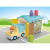 PLAYMOBIL Junior : camion avec garage de tri, Jouets de construction 