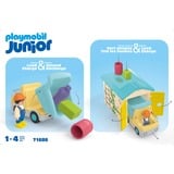 PLAYMOBIL Junior : camion avec garage de tri, Jouets de construction 